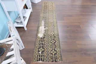 2x9 Handmade Patchwork Runner Rug - Thumbnail