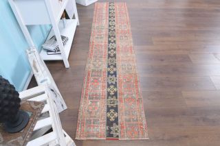 2x9 Handmade Patchwork Runner Rug - Thumbnail