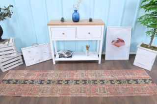 2x9 Handmade Patchwork Runner Rug - Thumbnail