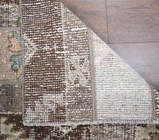 2x9 Handmade Narrow Patchwork Runner Rug - Thumbnail