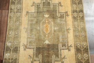 Vintage Yellow Runner Rug - Thumbnail