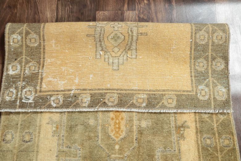 Vintage Yellow Runner Rug