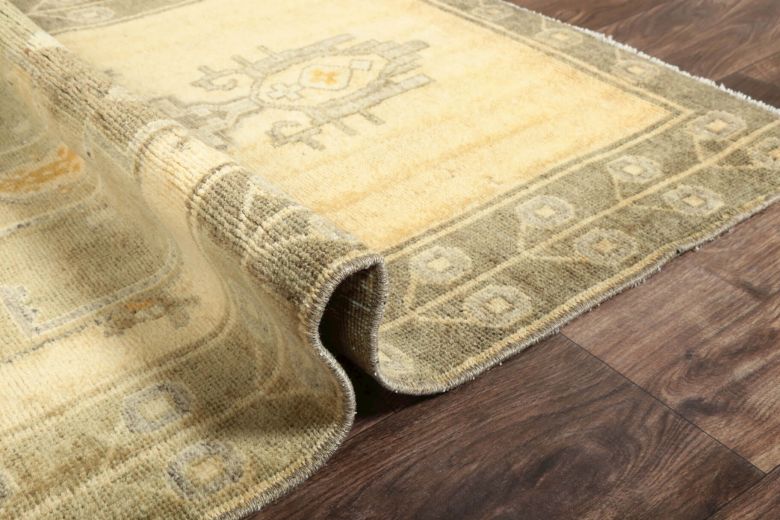 Vintage Yellow Runner Rug