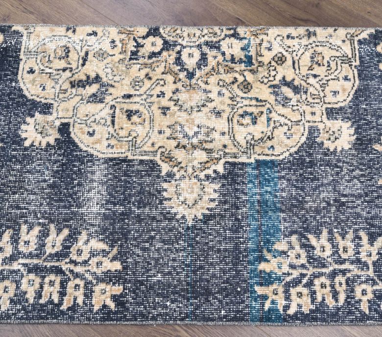Vintage Blue Anatolian Runner Rug