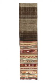 Vintage Kilim Flatweave Runner Rug - Thumbnail