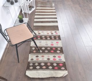 2x9 Vintage Kilim Rug Runner - Thumbnail