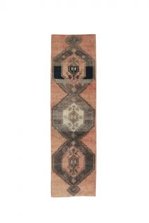 Turkish Vintage Runner Rug - Thumbnail