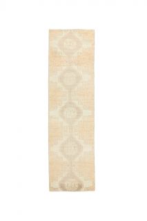 Vintage Beige Runner Rug - Thumbnail