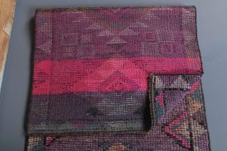 Vintage Purple Runner Rug - Thumbnail