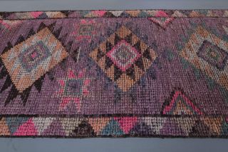 Vintage Purple Runner Rug - Thumbnail