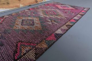 Vintage Purple Runner Rug - Thumbnail