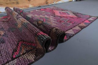 Vintage Purple Runner Rug - Thumbnail