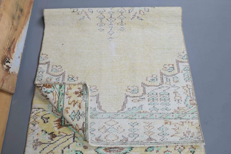 Vintage Yellow Runner Rug