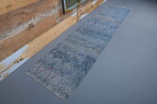 Blue Vintage Runner Rug - Thumbnail