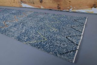 Blue Vintage Runner Rug - Thumbnail