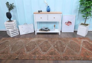 Vintage Handwoven Runner Rug - Thumbnail