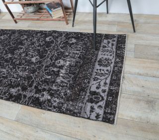 3x10 Vintage Handwoven Rug Turkish Runner - Thumbnail