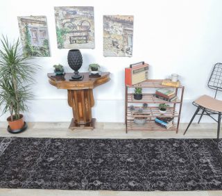 3x10 Vintage Handwoven Rug Anatolian Runner - Thumbnail