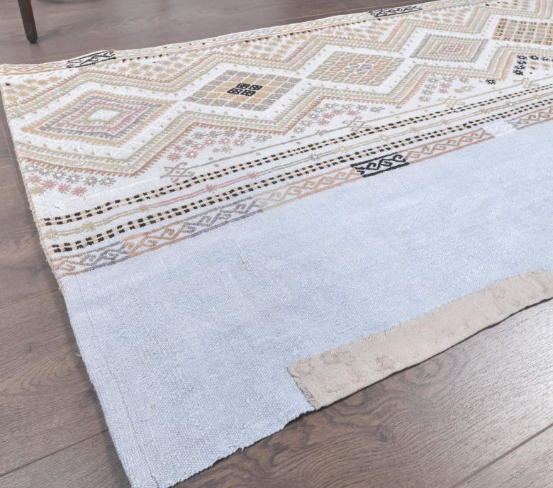 3x10 Vintage Kilim White Runner Rug