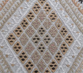 3x10 Vintage Kilim White Runner Rug - Thumbnail