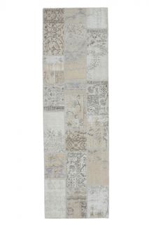 3x10 Vintage Patchwork Beige Runner - Thumbnail