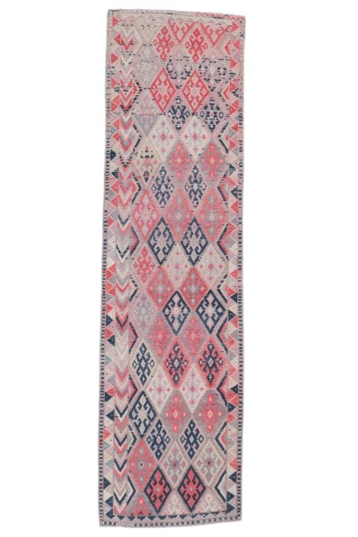 3x10 Vintage Pink Diamond Handwoven Runner