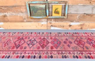 Vintage Pink Runner Rug - Thumbnail