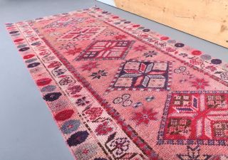 Vintage Pink Runner Rug - Thumbnail