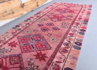 Vintage Pink Runner Rug - Thumbnail