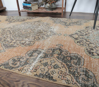 Cemile - Distressed Oriental Oushak Runner - Thumbnail