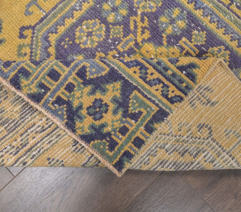 Mustard Yellow Vintage Runner Rug