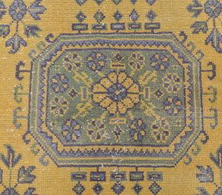 Mustard Yellow Vintage Runner Rug - Thumbnail