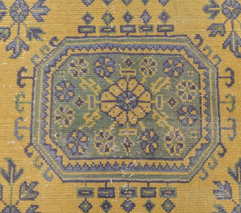 Mustard Yellow Vintage Runner Rug