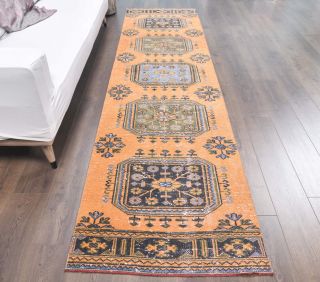 Vintage Orange Runner Rug - Thumbnail