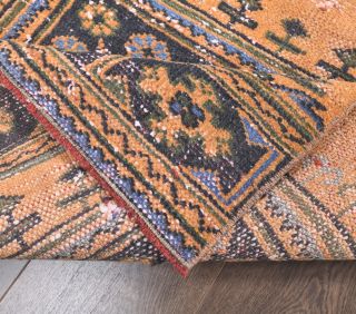 Vintage Orange Runner Rug - Thumbnail