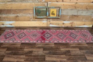 Vintage Runner Pink Rug - Thumbnail