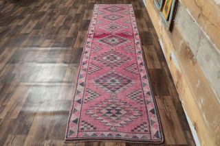 Vintage Runner Pink Rug - Thumbnail