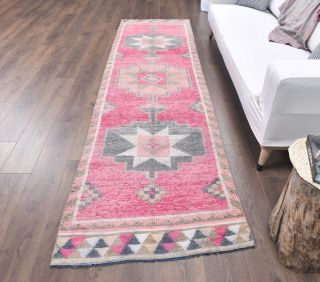 Vintage Pink Runner Rug - Thumbnail