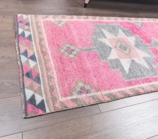 Vintage Pink Runner Rug - Thumbnail