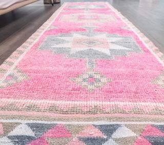 Vintage Pink Runner Rug - Thumbnail