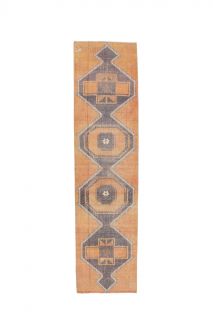 Vintage Orange Runner Rug - Thumbnail