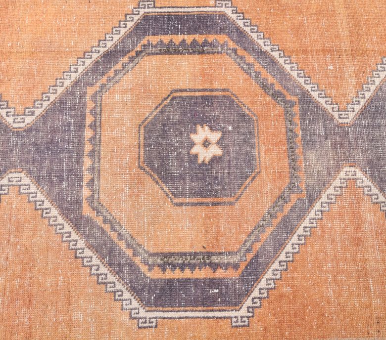 Oushak Vintage Orange Runner Rug