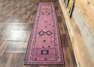 Vintage Purple Runner Rug - Thumbnail