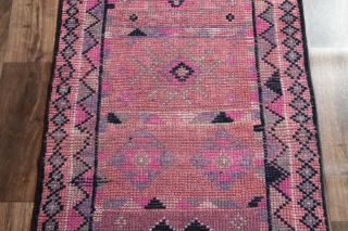 Vintage Purple Runner Rug - Thumbnail