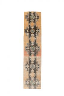 Oushak Vintage Runner Rug - Thumbnail