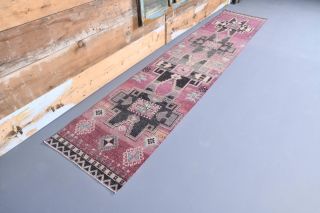 Vintage Purple Runner Rug - Thumbnail