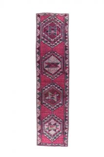 Vintage Pink Runner Rug - Thumbnail