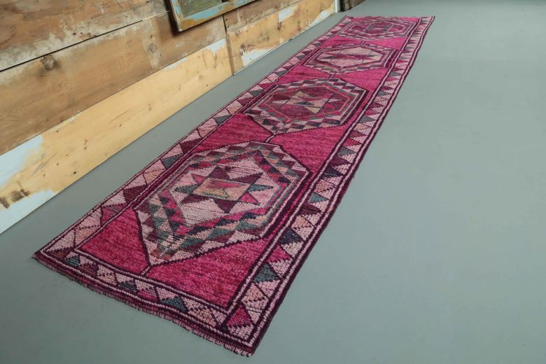 Vintage Pink Runner Rug