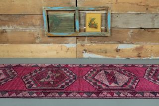 Vintage Pink Runner Rug - Thumbnail