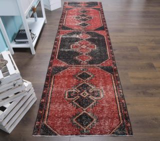 Vintage Red Runner Rug - Thumbnail